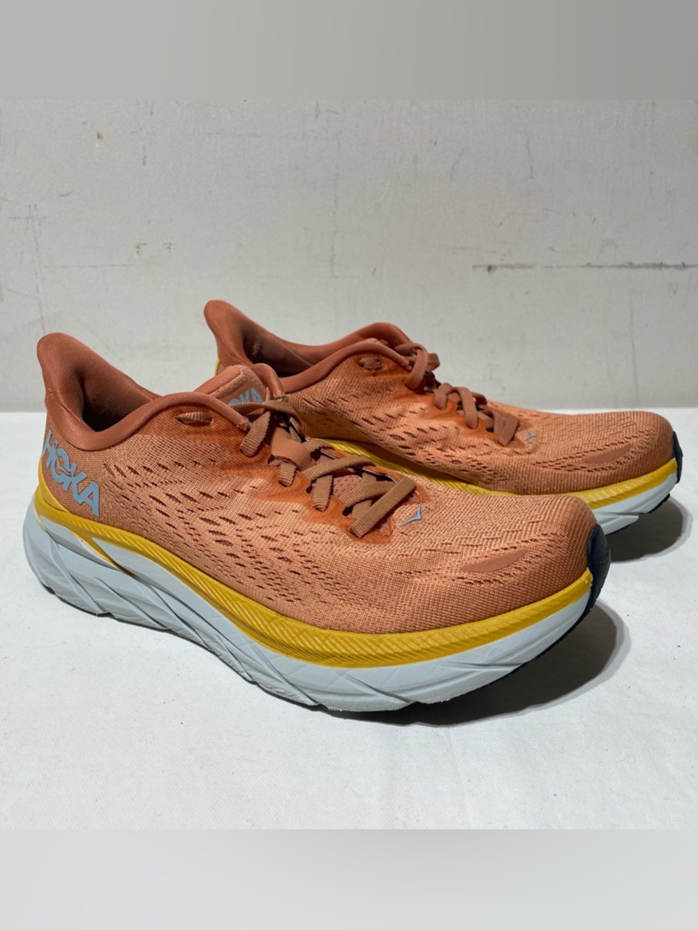 HOKA Clifton 8 Womens 7 Wide SBSCR Orange 1121375 Running Shoes Comfort - Picture 6 of 15